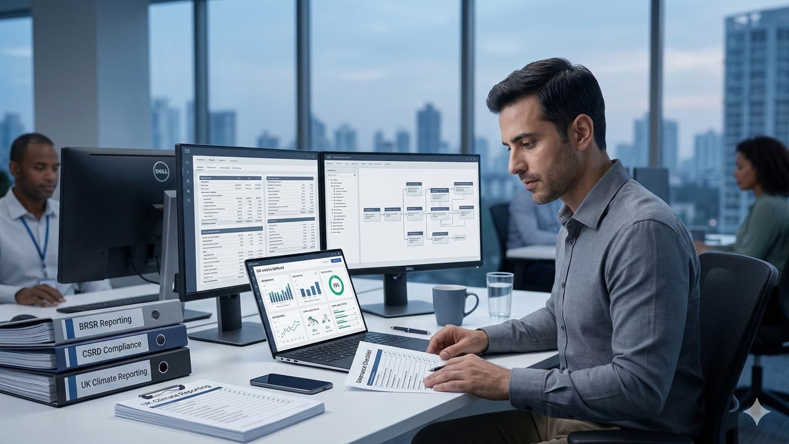 Modern compliance and governance theme for CSRD readiness